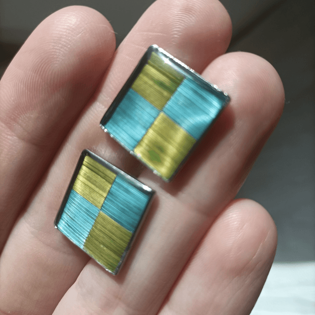 Boutons de manchette &#039;Carreaux&#039;